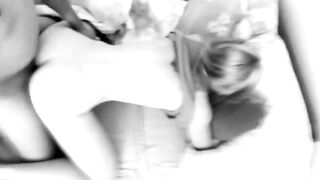 Blondie tries big black cock