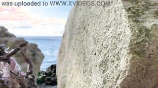 Outdoor sex beach with sexy stranger Risky fuck