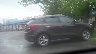 Anal sex in the car with a lover