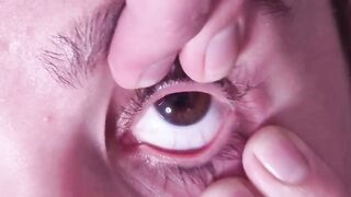 Cum dumpster gets a full cumshot into her open eye | talking