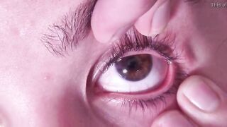 Cum dumpster gets a full cumshot into her open eye | talking