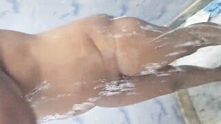 Hot wife bath time in shower