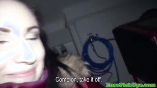 Petite pulled czech babe pov dick sucking for cash