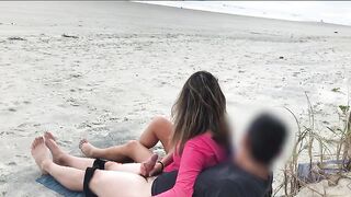 I won't leave the beach until you cum in my anus