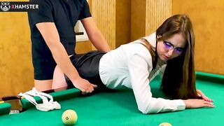 The billiard club administrator serves a VIP client