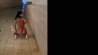 AMAZEMILF GETTING NAUGHTY IN PUBLIC THERMAL BATH FLASHING HER PRIVATE PARTS.RISKY EXHIBITIONISM