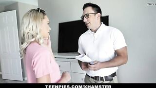 Horny Landlord Strikes A Deal With Cute Teen Slut Emma Hix
