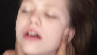 Brunette teen Allison gets creampied by black cock