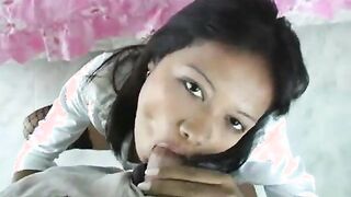 Anal asking Thai girl with nice big naturals is CREAMPIED